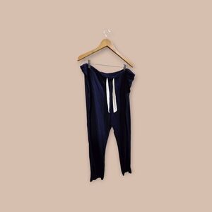Soma Sunday Pants  Dark Blue Joggers with Cream Drawstring